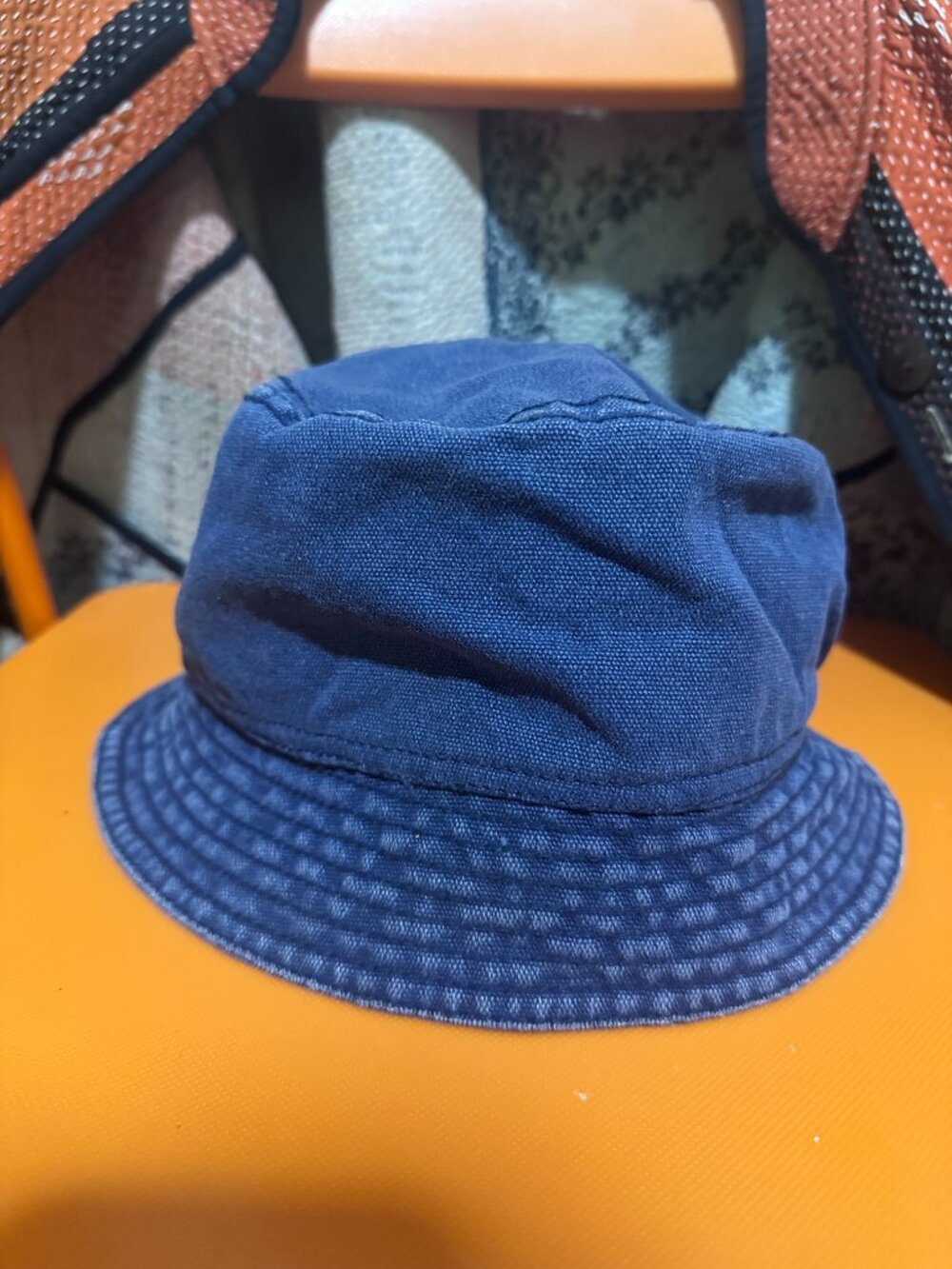 H&M Blue Cotton Bucket Hat M/58 - Picture 2 of 4